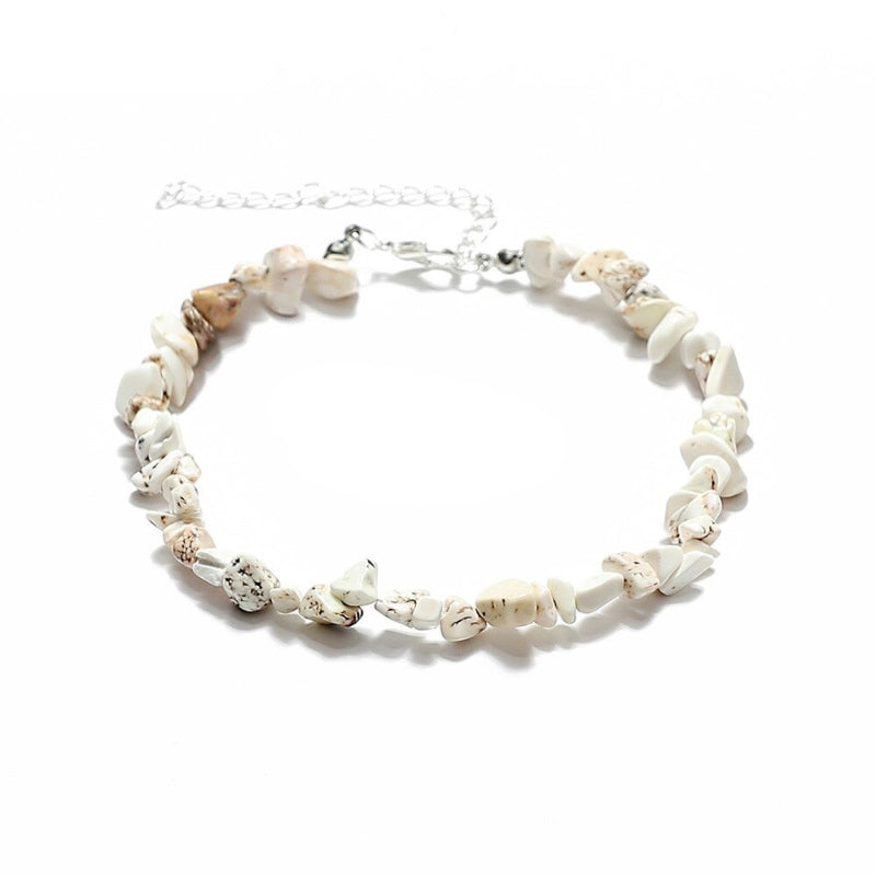 Böhmischer Stil Naturstein Perlen Choker Halsketten und Armbänder Schmuck