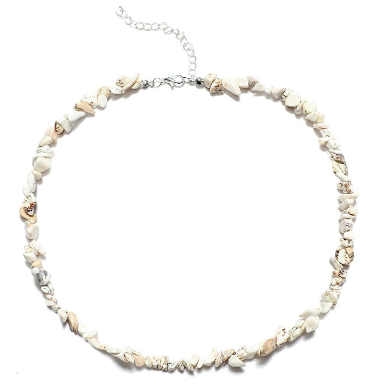 Böhmischer Stil Naturstein Perlen Choker Halsketten und Armbänder Schmuck