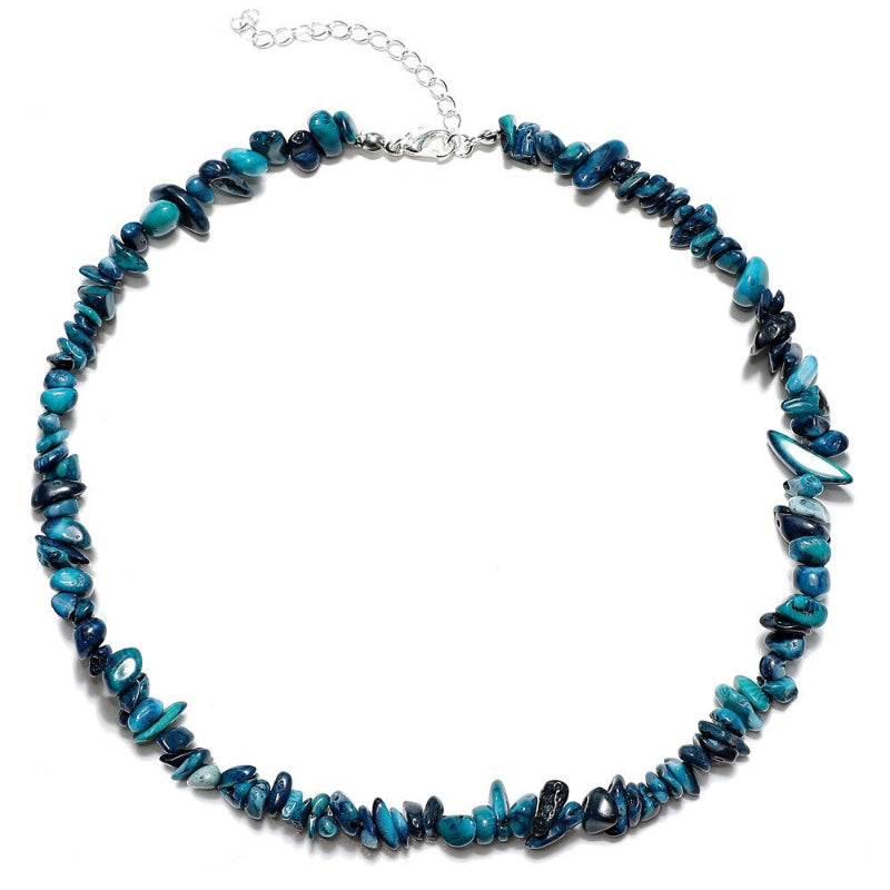 Böhmischer Stil Naturstein Perlen Choker Halsketten und Armbänder Schmuck