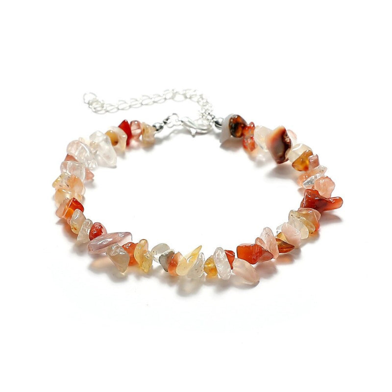 Böhmischer Stil Naturstein Perlen Choker Halsketten und Armbänder Schmuck