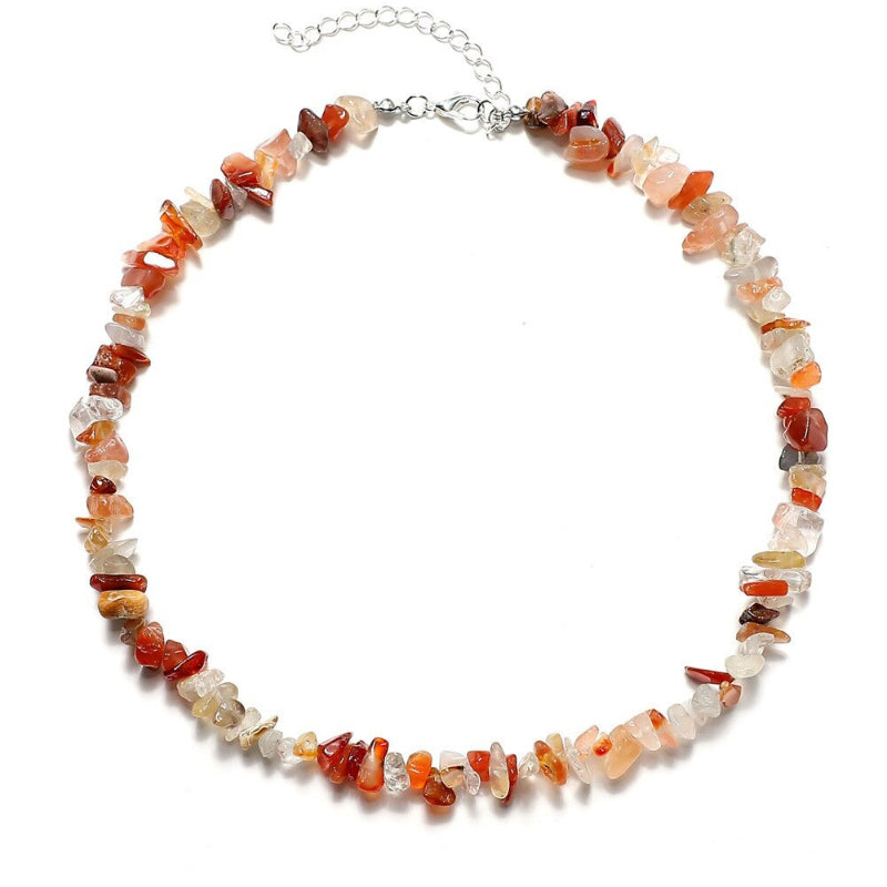 Böhmischer Stil Naturstein Perlen Choker Halsketten und Armbänder Schmuck