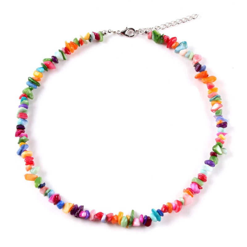 Böhmischer Stil Naturstein Perlen Choker Halsketten und Armbänder Schmuck