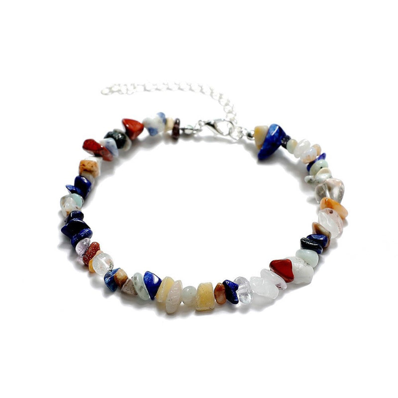 Böhmischer Stil Naturstein Perlen Choker Halsketten und Armbänder Schmuck