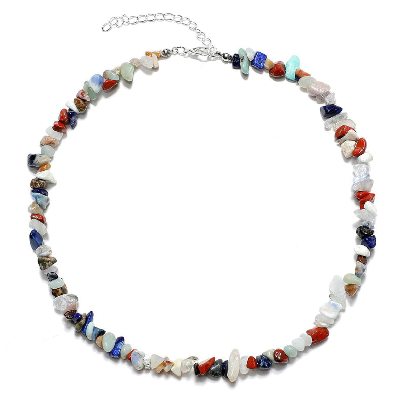 Böhmischer Stil Naturstein Perlen Choker Halsketten und Armbänder Schmuck