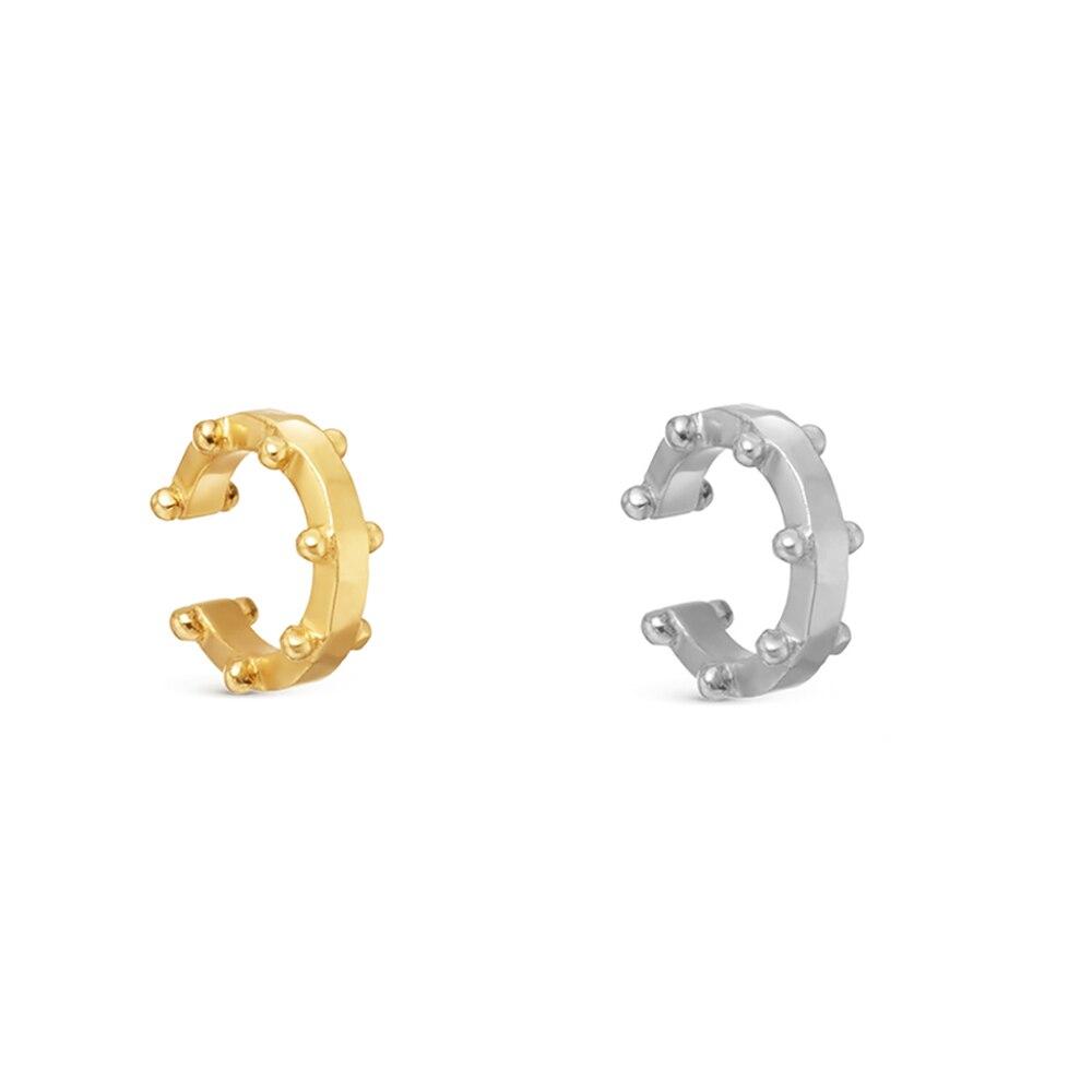 Stapelbare Perlen-Ohrmanschette im Bohemian-Stil mit Strass-Ohrringen