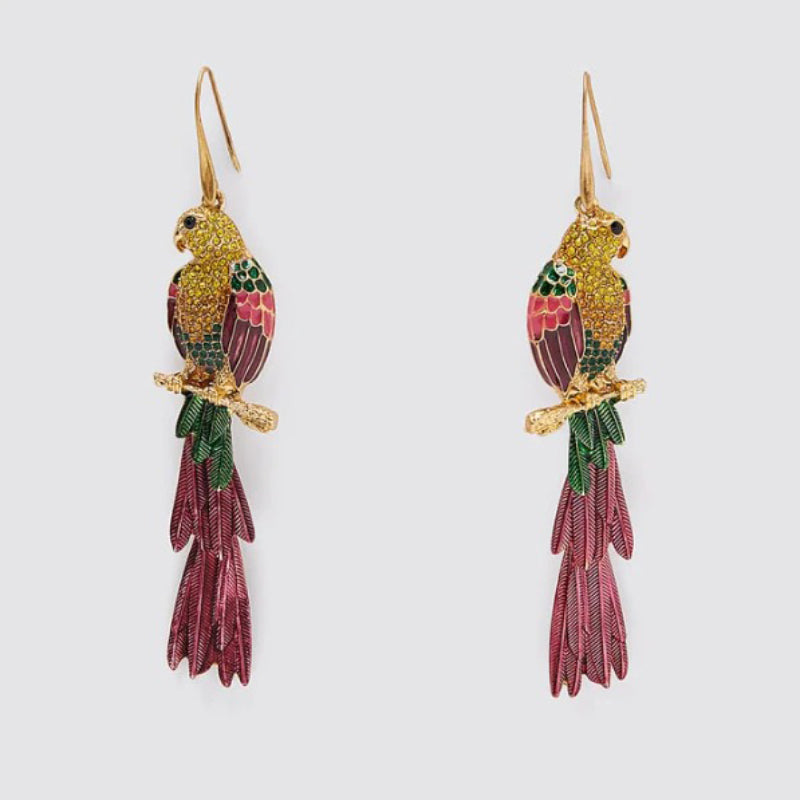 Ohrringe im Vintage-Stil mit Perlen und Strasssteinen im Bohemian-Stil