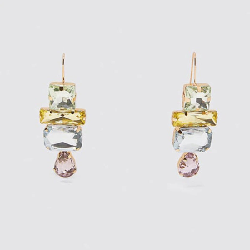 Ohrringe im Vintage-Stil mit Perlen und Strasssteinen im Bohemian-Stil