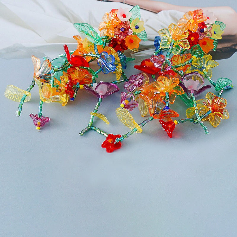 Ohrringe im Vintage-Stil mit Perlen und Strasssteinen im Bohemian-Stil