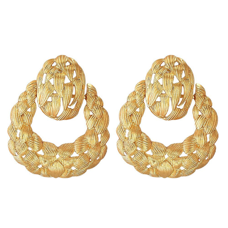 Ohrringe im Vintage-Stil mit Perlen und Strasssteinen im Bohemian-Stil