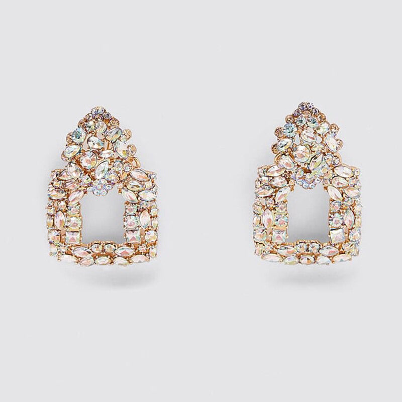 Ohrringe im Vintage-Stil mit Perlen und Strasssteinen im Bohemian-Stil