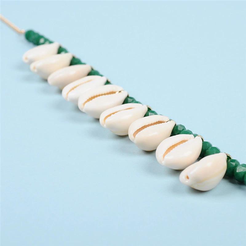 Böhmische Sommer Muschel Kette Choker Halskette