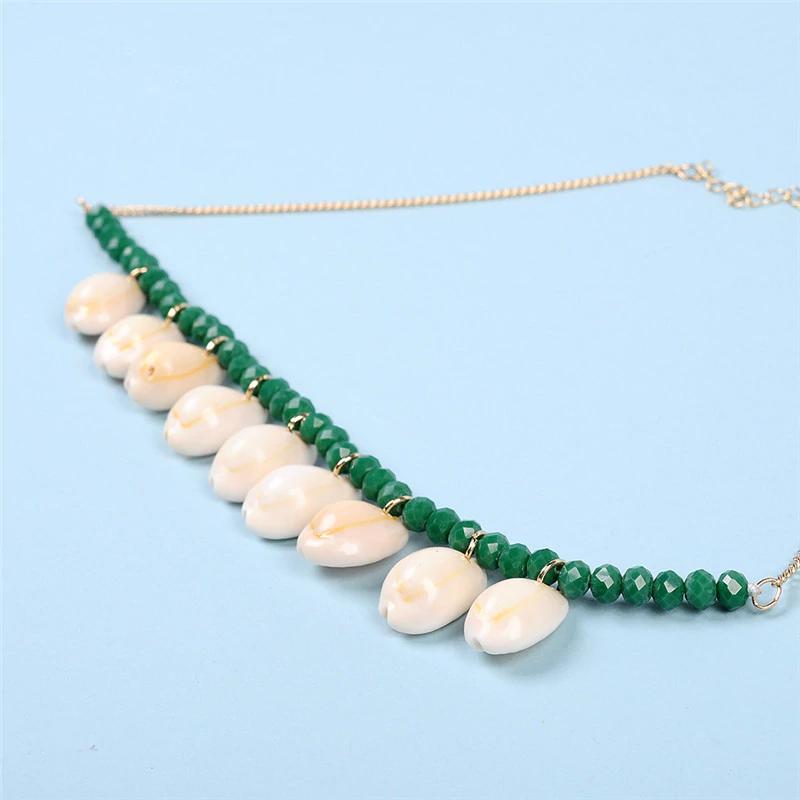 Böhmische Sommer Muschel Kette Choker Halskette