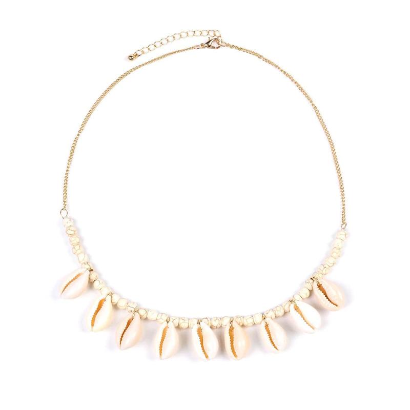 Böhmische Sommer Muschel Kette Choker Halskette