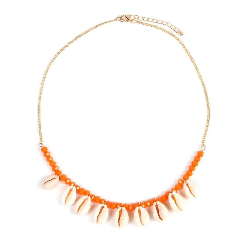 Böhmische Sommer Muschel Kette Choker Halskette
