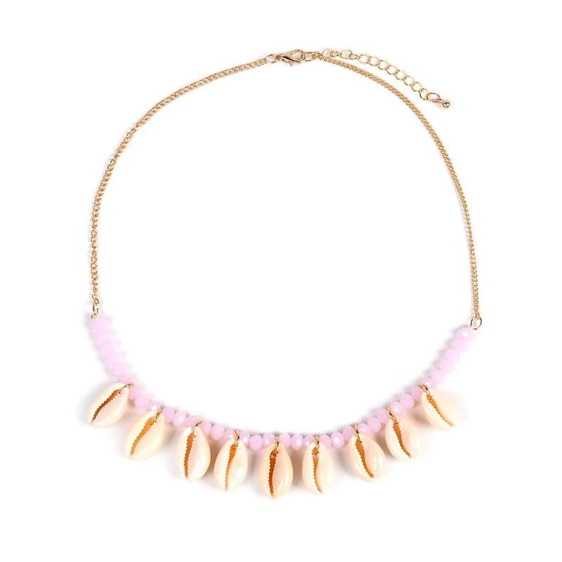 Böhmische Sommer Muschel Kette Choker Halskette