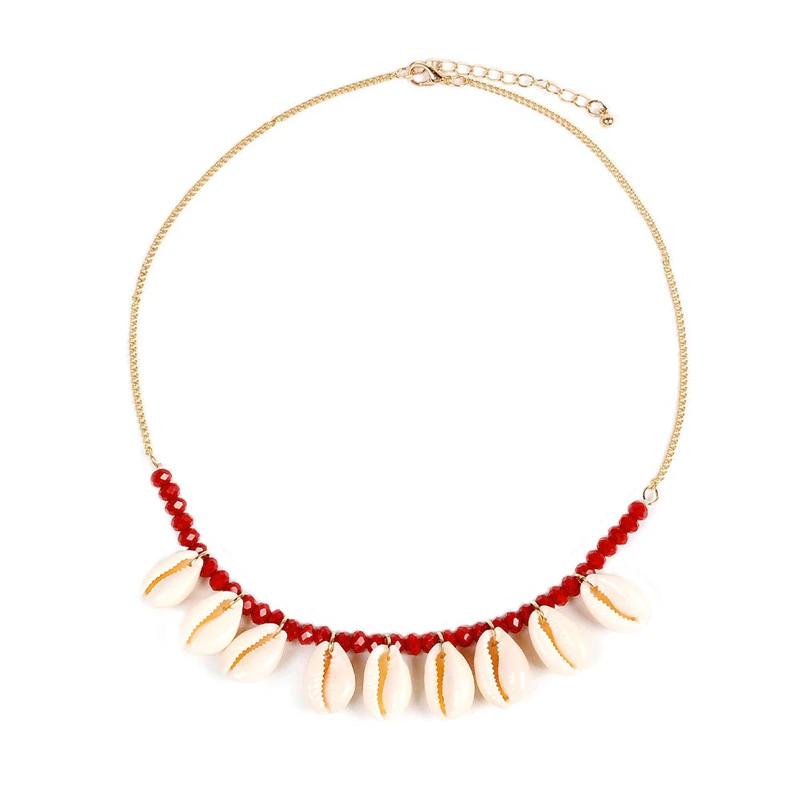 Böhmische Sommer Muschel Kette Choker Halskette