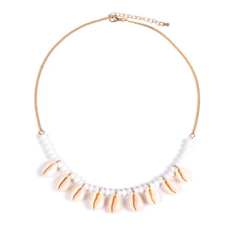 Böhmische Sommer Muschel Kette Choker Halskette
