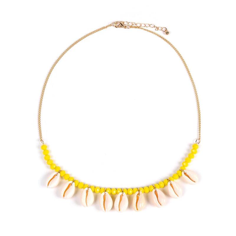 Böhmische Sommer Muschel Kette Choker Halskette