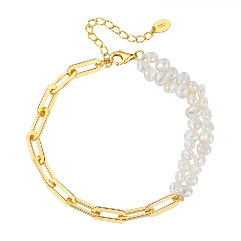Elegante minimalistische Armbandkollektion mit Barockperlen