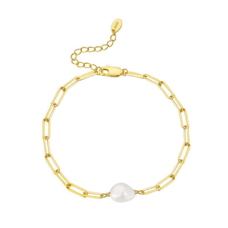 Elegante minimalistische Armbandkollektion mit Barockperlen