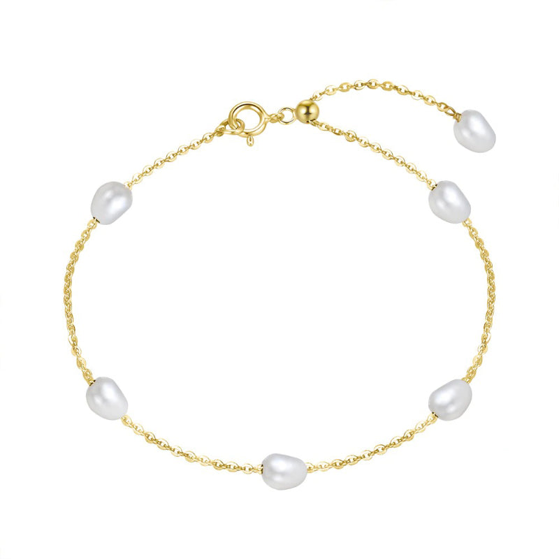 Elegante minimalistische Armbandkollektion mit Barockperlen