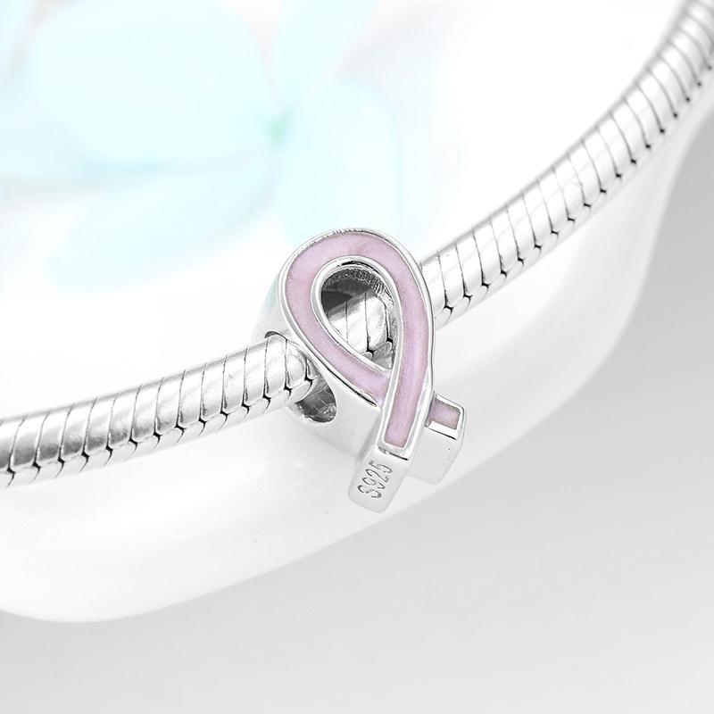 Brustkrebs-Bewusstseinsband-Charm-Perlen