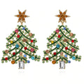 Helle Strass-Christbaum-Party-Ohrringe