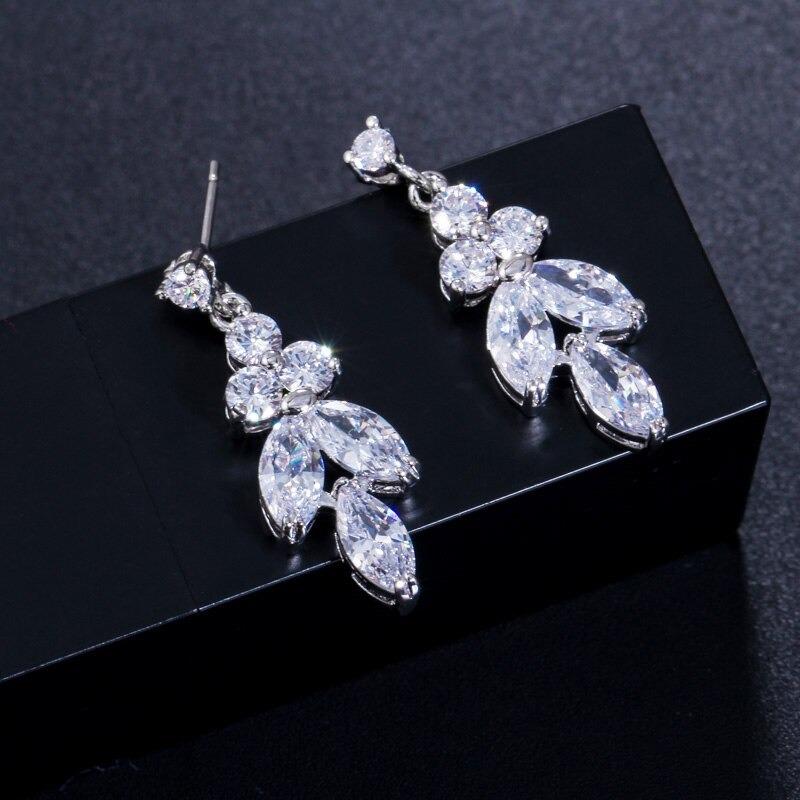 Brillantes Strass-Blatt-Schmuckset