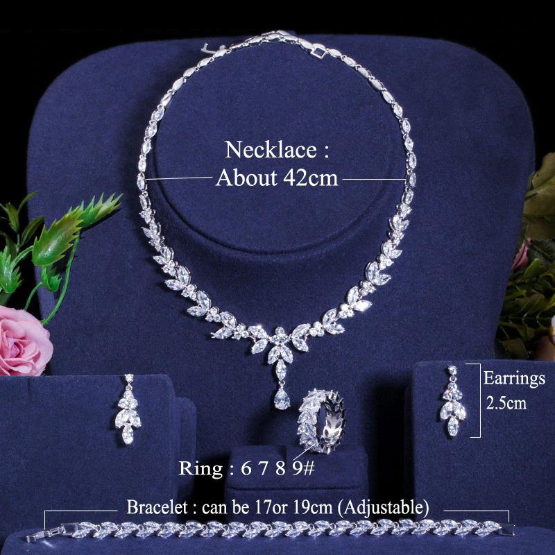 Brillantes Strass-Blatt-Schmuckset