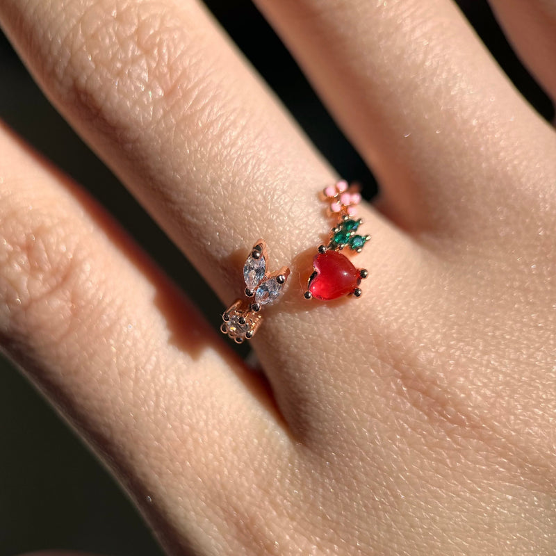 Blumenherzring - Mia