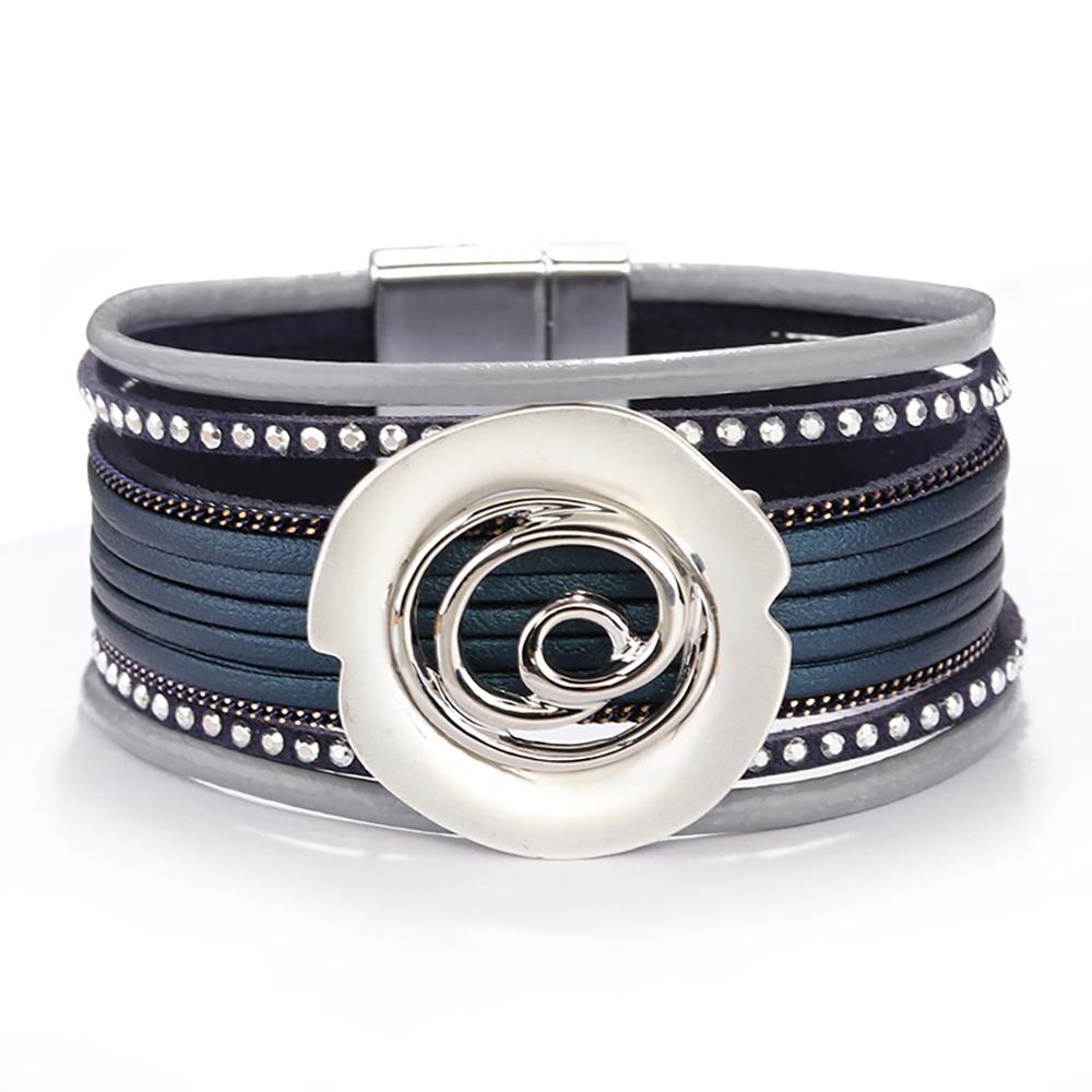 Bezaubernde mehrlagige Armbänder mit Boho-Metallkristall-Umwicklung