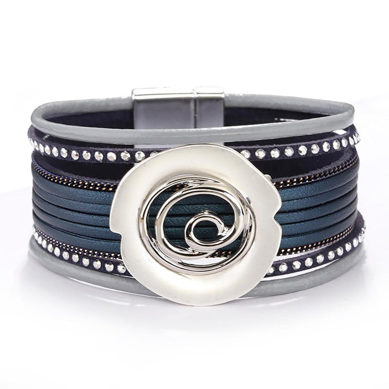 Bezaubernde mehrlagige Armbänder mit Boho-Metallkristall-Umwicklung