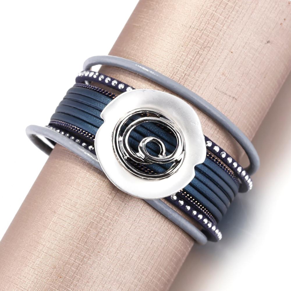 Bezaubernde mehrlagige Armbänder mit Boho-Metallkristall-Umwicklung