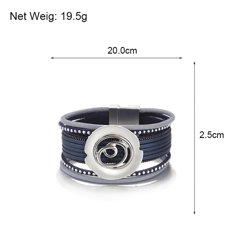 Bezaubernde mehrlagige Armbänder mit Boho-Metallkristall-Umwicklung