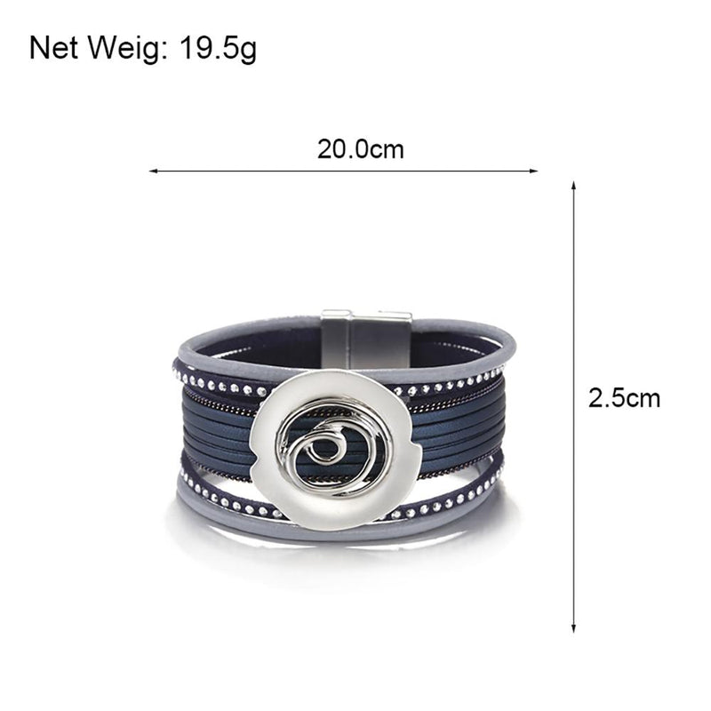 Bezaubernde mehrlagige Armbänder mit Boho-Metallkristall-Umwicklung