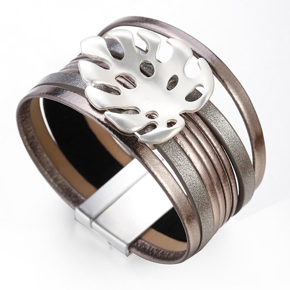 Bezaubernde mehrlagige Armbänder mit Boho-Metallkristall-Umwicklung