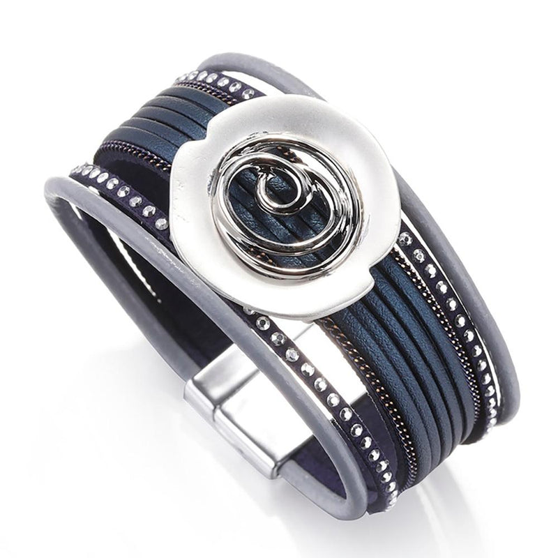 Bezaubernde mehrlagige Armbänder mit Boho-Metallkristall-Umwicklung