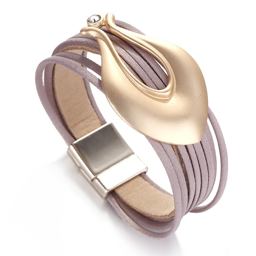 Bezaubernde mehrlagige Armbänder mit Boho-Metallkristall-Umwicklung