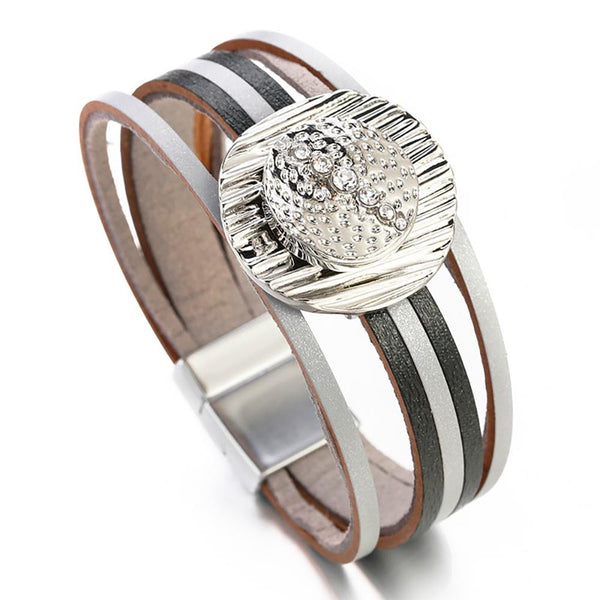 Bezaubernde mehrlagige Armbänder mit Boho-Metallkristall-Umwicklung