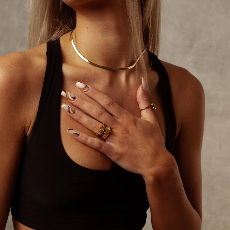 Schlangenkette Halskette Gold