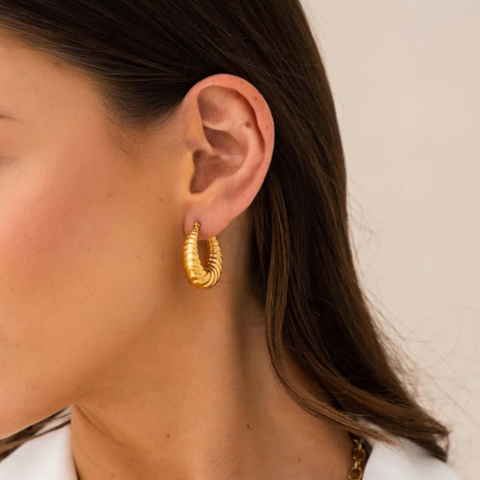 Creolen mit Croissant-Motiv