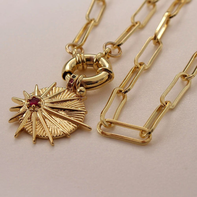 Halsketten mit himmlischen Blitz-, Mond- und Sternanhängern