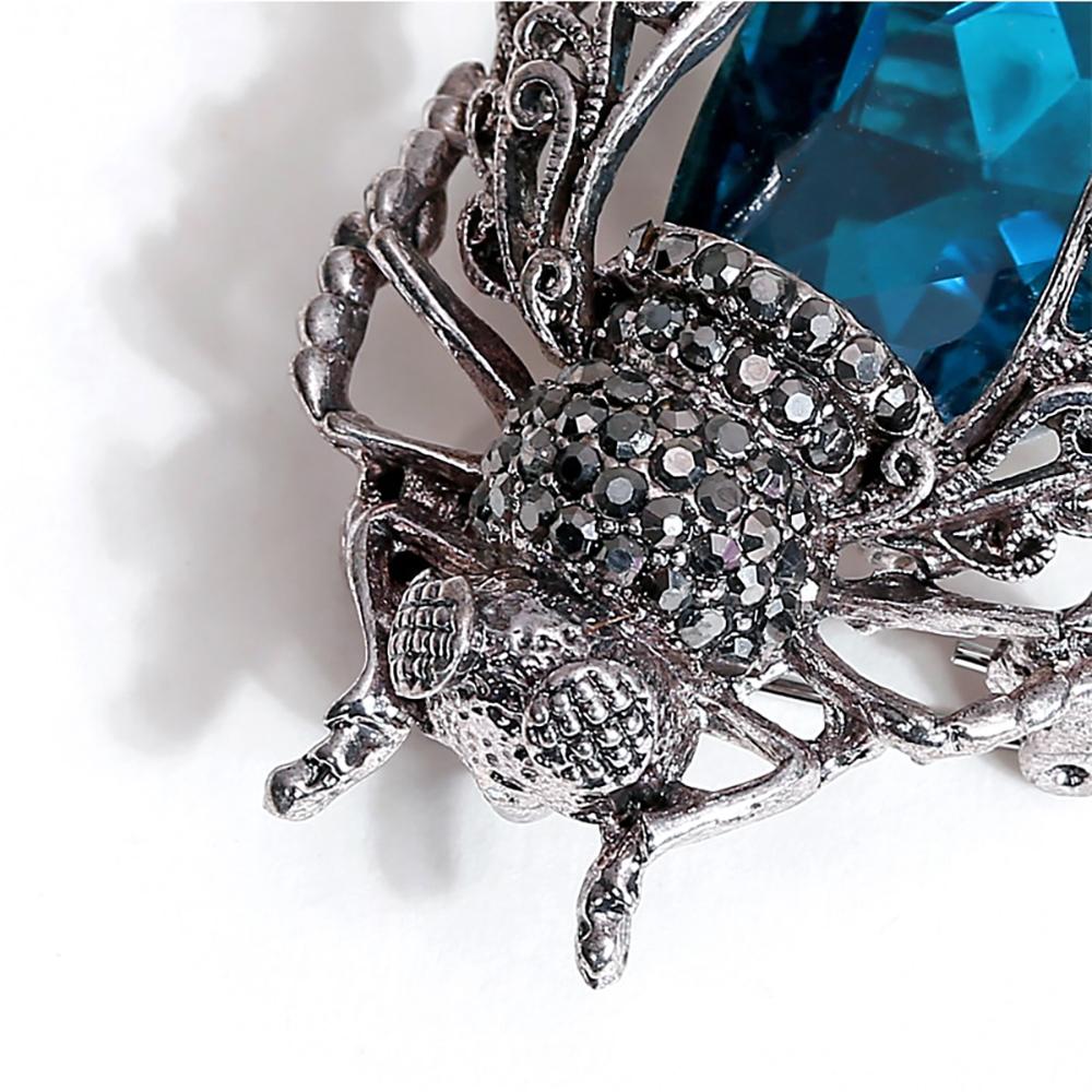 Bezaubernde Kristall-Insektenbrosche Käfer-Anstecknadel Accessoire