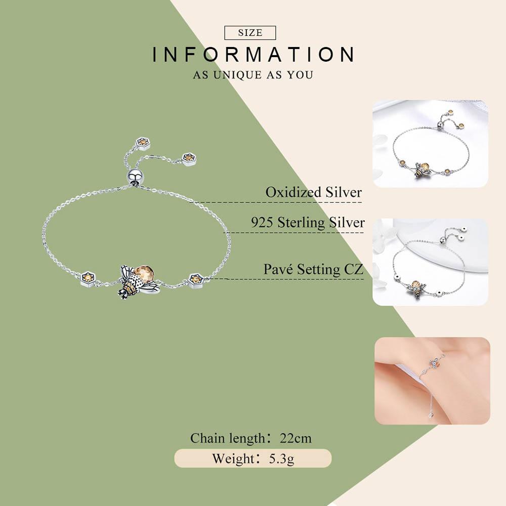 Charmantes tanzendes Honigbienen-Kettengliederarmband