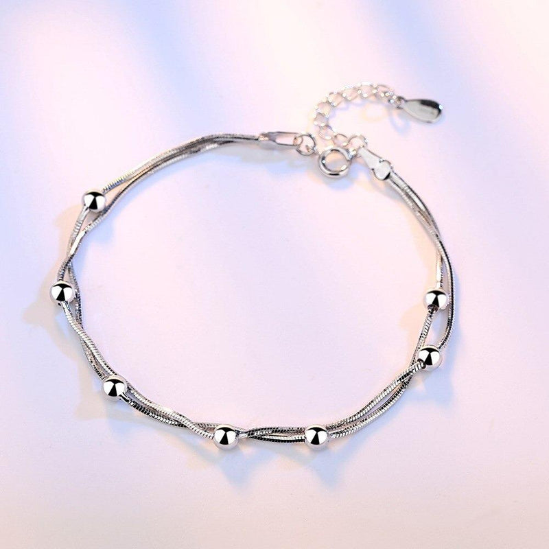Charmante minimalistische Sterling Silber Armbänder