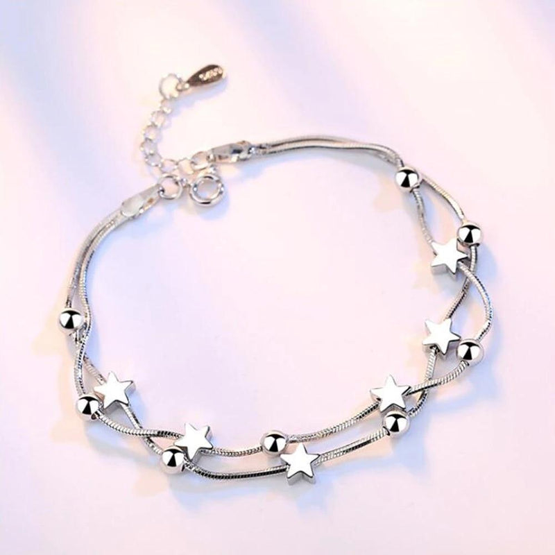 Charmante minimalistische Sterling Silber Armbänder