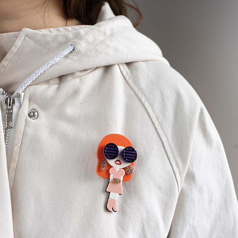 Schicke Mädchen-Anstecknadeln aus Acryl