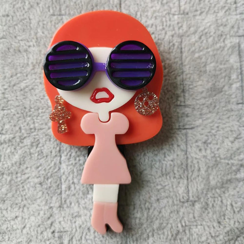 Schicke Mädchen-Anstecknadeln aus Acryl