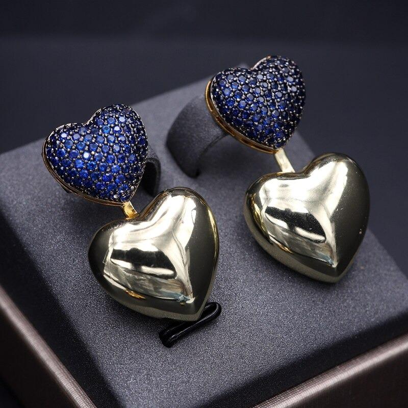 Schicke Ohrstecker in Herzform mit Zirkonia