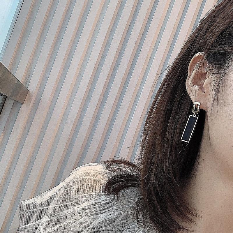 Schicke koreanische geometrische Ohrringe